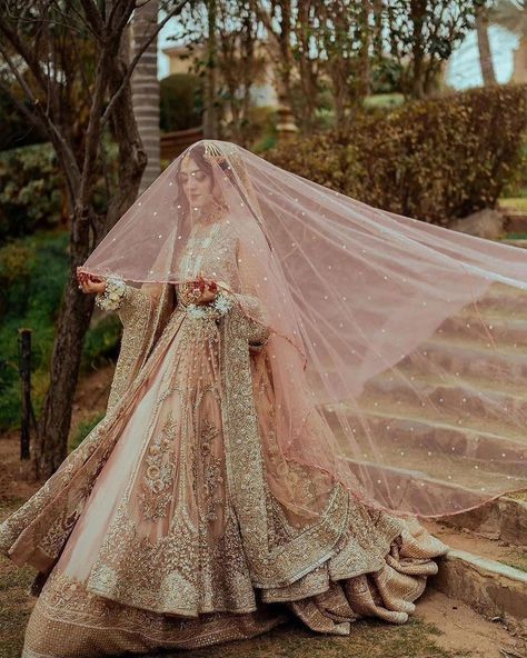 Pink Bridal Outfit, Pink Pakistani Bridal Dress, Whimsical Bride, Faiza Saqlain, Latest Bridal Lehenga Designs, Indian Wedding Gowns, Nikah Dress, Walima Dress, Desi Wedding Dresses