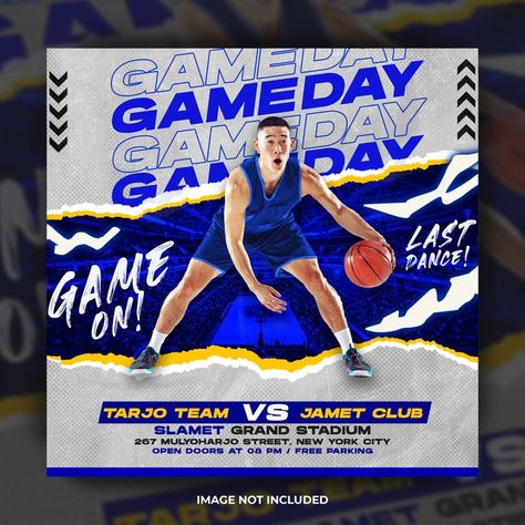 Poster Design Layout, Social Media Post Template, Basketball Tournament, Last Game, Basketball Leagues, Event Banner, Sport Player, Sports Graphics, Graphic Design Tips