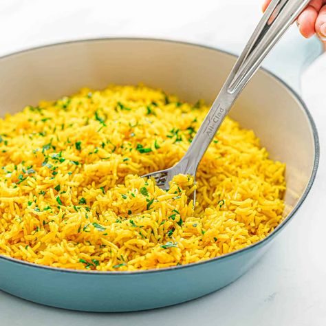 saffron rice recipe. Saffron Basmati Rice Recipe, Rice In Instant Pot, Saffron Rice Recipe, Yellow Rice Recipes, Saffron Recipes, Lemon Chicken Pasta, Rice On The Stove, Rice Side Dish Recipes, Indian Rice Recipes