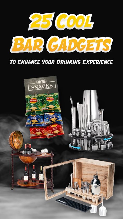 You might as well find items that you’ve never thought existed. Having these gadgets will not only assist you in creating the most delicious beverages ever. But, these cool bar gadgets will also enhance your drinking experience, as well as escalate the appearance of your home bar. Let’s dig into it! #bargadgets #bargadgetsgiftideas #homebargadgets #coffeebargadgets #coolhomebargadgets #coolbargadgets #gadgetsforbar #outdoorbargadgets At Home Bar, Bar Gadgets, Snack Display, Home Bar Accessories, Flute Glasses, Cocktail Shaker Set, Innovative Gadget, Champagne Flute Glasses, Unique Gadgets