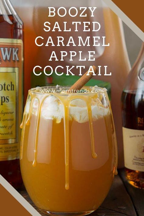 Caramel Apple Cocktail, Fall Drinks Alcohol, Apple Cocktails, Fall Drink Recipes, Apple Cocktail, Apple Drinks, Cocktail Drinks Alcoholic, Fall Cocktails Recipes, Thanksgiving Drinks