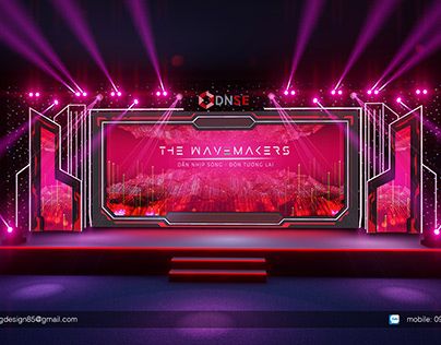 Indoor Stage Design, Space Stage Design, Stage With Led Screen, Club Stage Design, Futuristic Stage Design, Stage Event Design, Led Stage Design, Graduation Stage, Street Decoration