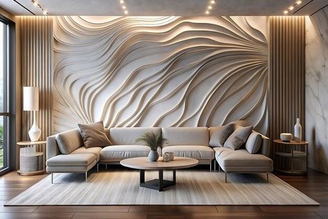 Pro_space | Freepik Wall Texture Design Living Rooms, Pop Wall Design, Living Room Sculpture, Cozy Pictures, Wall Cladding Interior, Cozy Photos, Wall Partition Design, Wall Pop, Living Room Wall Designs