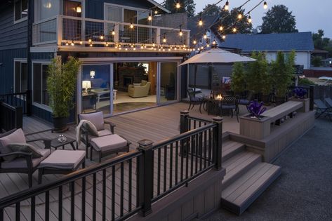 Azek Decking, Pvc Decking, Composite Decking Boards, Patio Deck Designs, Composite Deck, Deck Designs Backyard, Deck Stairs, Deck Projects, Decks Backyard