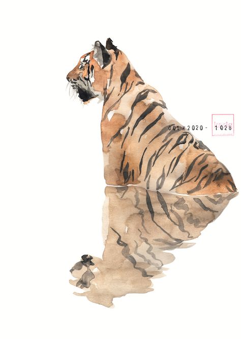 Artbook Vol.3 . chapter 2 [Lifestyle] on Behance Kasiq Jungwoo, Tiger Sketch, Fashion Art Direction, Harry Potter Art Drawings, Watercolor Tiger, Watercolor Paintings Of Animals, Tiger Drawing, Floral Watercolor Paintings, Watercolor Books