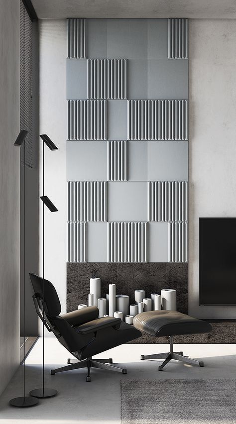 Paneling Design Wall Living Rooms, Wall Panel Artwork, 3d Pannel Ideas, Wall Cladding Ideas Living Rooms, Fluted Walls Living Room, Textured Wall Panels Modern, Bedroom Ideas Wall Panels, Wall Panel Modern Design, Wall Panel For Living Room