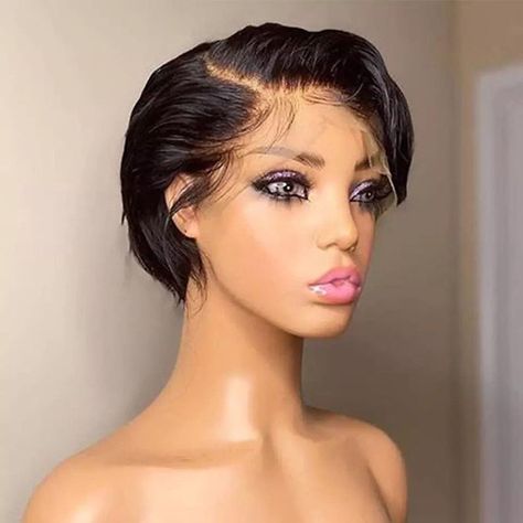 Straight Pixie Cut, Cheap Human Hair Wigs, Short Hair Highlights, Short Human Hair Wigs, Human Wigs, Short Hair Wigs, Pixie Cut Wig, Penteado Cabelo Curto, Short Pixie Cut