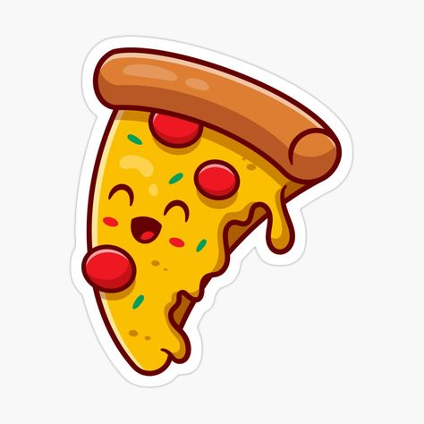 Get my art printed on awesome products. Support me at Redbubble #RBandME: https://www.redbubble.com/i/sticker/Cute-Pizza-Cartoon-by-hussain-1415/70504692.EJUG5?asc=u Kawaii Pizza, Pizza Cartoon, Cute Pizza, Bond Paper Design, Slice Of Pizza, Preppy Stickers, Mini Pizzas, Veggie Tales, Paper Background Design