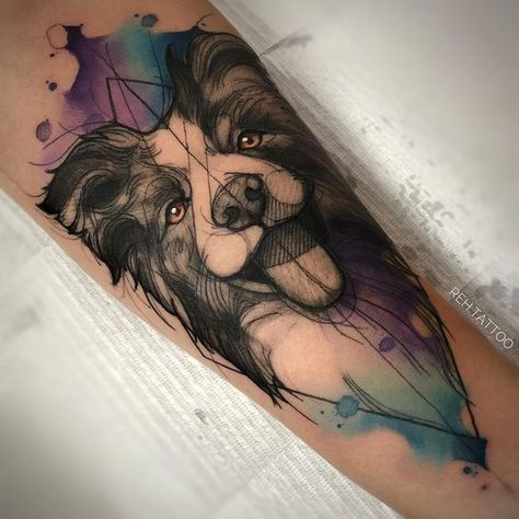 Animal Lover Tattoo, Tatoo Dog, Dragons Tattoo, Tier Tattoo, Tattoos For Dog Lovers, Dog Memorial Tattoos, Dog Paw Tattoo, Paw Tattoo, Memorial Tattoo