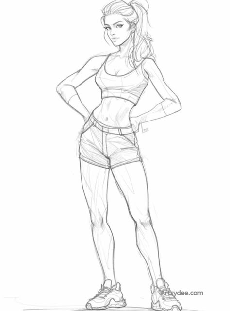 Full Body Female Pose Reference Drawing, Female Poses Drawing Reference Standing, Girl Standing Drawing, Character Poses Reference Standing, Full Body Poses Drawing Female, Standing Pose Reference Drawings, Standing Poses Drawing, Reference Images For Artists, Combat Poses