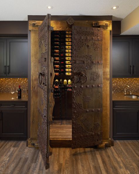 20 Absolutely Glorious Mediterranean Wine Cellar Designs Youll Go Crazy For Simple Barn Door, Mediterranean Wine, Mediterranean Doors, Cellar Ideas, Glass Wine Cellar, Home Wine Cellars, Dining Room Design Modern, Wine Tasting Room, Renovation Inspiration