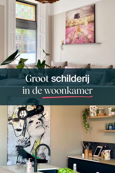 5 interieur tips voor een groot schilderij in je woonkamer of boven de bank