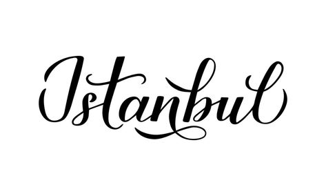 Turkish Typography, Abubakar Name Calligraphy, Istanbul Logo, Istanbul Sketch, Istanbul Skyline, T Shorts, Travel Agency, Typography Poster, Vector Photo