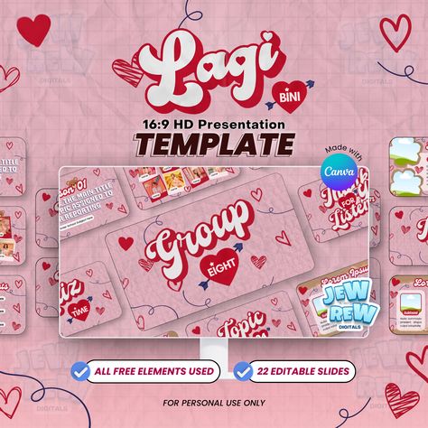 Lagi By Bini, Powerpoint Presentation Aesthetic, Canva Theme Ideas, Aesthetic Ppt Ideas, Valentines Pubmat, Powerpoint Design Aesthetic, Presentation Cover Design, Aesthetic Powerpoint Templates, Pubmats Graphic Design