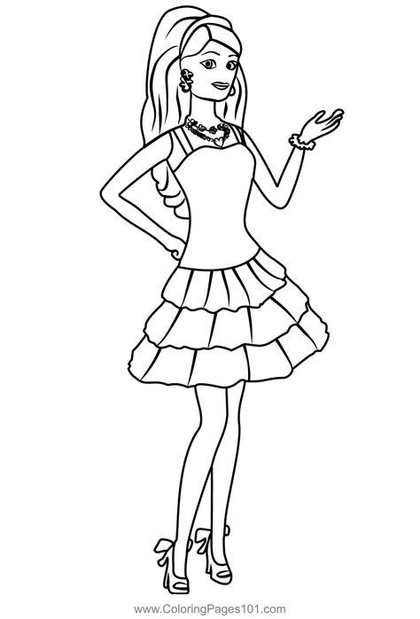 Barbie From Barbie Life In The Dreamhouse Coloring Page Barbie Life In The Dreamhouse Coloring Pages, Barbie Outline, Printable Barbie, Barbie Life In The Dreamhouse, Life In The Dreamhouse, Free Barbie, House Colouring Pages, Barbie Coloring, Barbie Coloring Pages