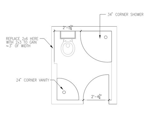 5' x 6' bathroom layout Tiny Bathroom Layout, Small Bathroom Floor Plans, Small Bathroom Plans, Small Basement Bathroom, Bathroom Design Plans, Bathroom Layout Ideas, Bathroom Layout Plans, Basement Bathroom Design, Small Bathroom With Shower