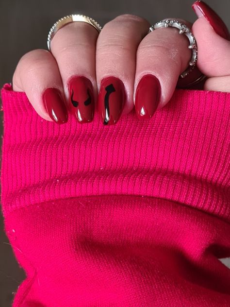 Devil Nails Halloween, Devil Nails Designs, Devil Nails, Nail Trends, Halloween Nails, Simple Nails, Short Nails, Nail Design, Nail Ideas