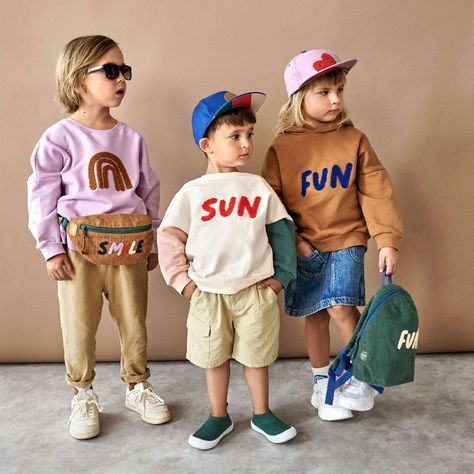 Kid Boy Outfits, Embroidery Kids Clothes, Kids Outfits Boys, Kids Casual Outfits, Childrens Outfits, Kidswear Trends, Kid Outfit, Kids Street Style, Kids Embroidery