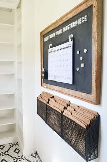 Easy DIY Command Center Ideas - Ecomomical Command Center Ideas, Diy Command Center, Home Command Center, Wand Organizer, Framed Magnetic Board, Family Command Center, Pantry Remodel, Magnetic Chalkboard, Steel Shelving