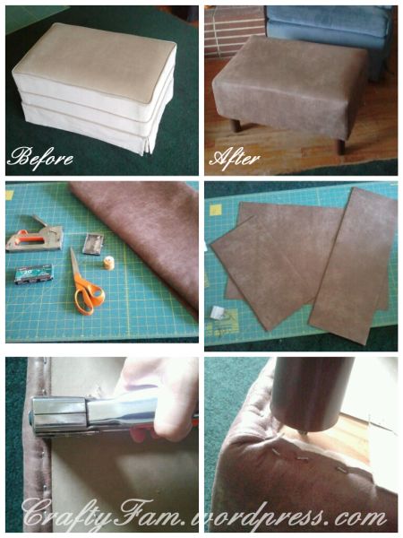 Diy Leather Ottoman, Ottoman Ideas, Ottoman Diy, Leather Ottoman Coffee Table, Beige Ottoman, Sauna Kit, Diy Ottoman, Closet Built Ins, Best Ceiling Fans