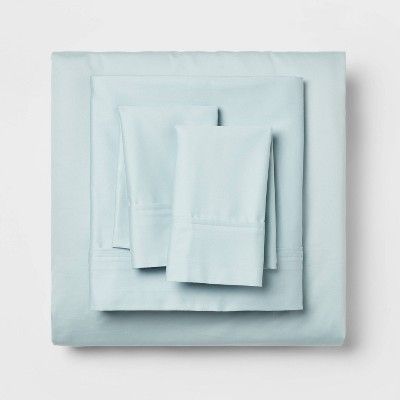 Full 400 Thread Count Solid Performance Sheet Set Light Blue - Threshold™ : Target Light Blue Bed Sheets, Light Blue Sheets, Turtle Room, Christmas Wish List Ideas, Toll House, Blue Throw Blanket, Blue Sheets, Best Bed, Josephine Baker