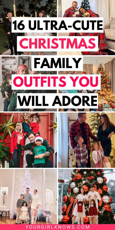 Is it even the holiday season if your family isn’t scrambling to coordinate outfits for the annual Christmas photo? Every year it's the same scene, but not anymore! With these cute Christmas family photo outfits, you're sure to look the most adorable among all! Christmas Family Photo Outfits Black, Family Photo Outfits Indoor, Family Photo Outfits Green, Christmas Family Photo Outfits, Green Christmas Outfit, Coordinate Outfits, Family Christmas Pictures Outfits, Christmas Pictures Outfits, Christmas Nail Colors