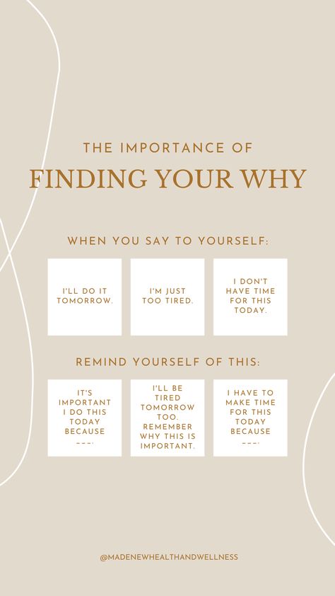 Finding your why, your why, motivation, goal setting, reaching goals, lifestyle changes, purpose and meaning, setting goals, healthy habits Finding Your Why, Find Your Why, Unrealistic Expectations, Fitness Challenge, Reference Book, Make Time, Workout Challenge, Wise Words, Mood Board