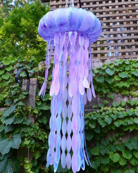 jellyfish,nightlights,decor,etsy Handmade Jellyfish, Jellyfish Lantern, Jellyfish Lamp, Mermaid Bedroom, Ocean Birthday, Lantern Ideas, Led Lantern, Art Objects, Ocean Themes