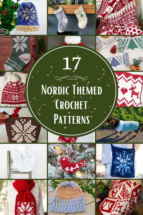 17 Nordic Themed Crochet Patterns — Juniper & Oakes Swedish Crochet Patterns, Nordic Crochet Pattern Free, Nordic Crochet Blanket, Norwegian Crochet Patterns, Scandinavian Crochet Patterns, Nordic Crochet Patterns, Norwegian Crochet, Danish Crochet, Swedish Crochet