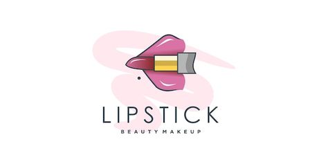 Lipstick Logo Design, Lipstick Logo, Lipstick Design, Leaf Symbol, Balloon Background, Lipstick Designs, Happy Canada Day, Beauty Logo Design, Makeup Idea