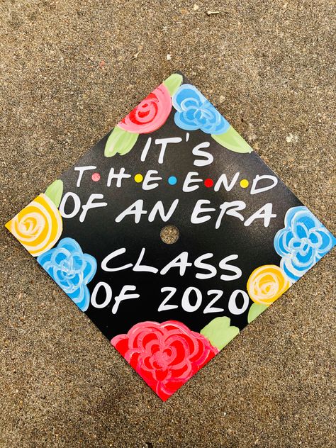 Friends Cap Decoration Graduation, Friends Graduation Cap Designs, Graduation Cap Friends Tv Show, Friends Themed Graduation Cap, Graduation Cap Designs Friends Tv Show, Friend Graduation Caps, Graduation Cap Designs Friends, Cap Decoration Graduation High School Senior Year Decorating Ideas, Best Friend Grad Caps