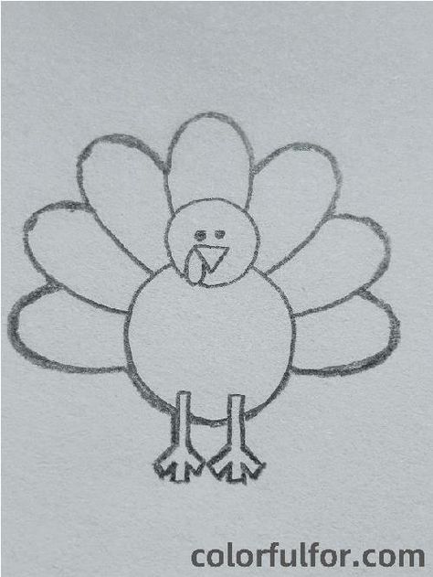 Simple Thanksgiving Drawings, Thanks Giving Drawings Ideas Easy, Turkey Rocks Painting, How To Draw A Simple Turkey, Cute Turkey Drawing Easy, Turkey Drawing For Kids, Draw Turkey Easy, Cool Hand Turkey Drawings, Turkey Drawing Easy