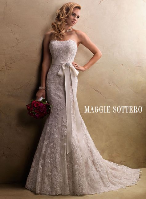 i like Church Wedding Dress, Maggie Sottero Wedding Dresses, 2015 Wedding Dresses, Lace Wedding Dress Vintage, Wedding Dresses Strapless, A Wedding Dress, Maggie Sottero, Dresses Elegant, Elegant Wedding Dress