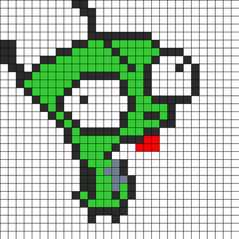 Gir Perler Charm Perler Bead Pattern | Bead Sprites | Characters Fuse Bead Patterns Perler Beads Ideas, Perler Designs, Tapestry Ideas, Perler Projects, Kandi Cuffs, Melty Bead Patterns, Easy Perler Beads Ideas, Graph Crochet, Easy Pixel Art