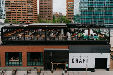 BEST RESTAURANTS IN CALGARY 2022: 10+ Top Spots to Eat & Drink Industrial Restaurant Exterior, Calgary Restaurants, Rooftop Restaurant Design, Restaurant Exterior Design, Bright Accessories, Restaurant Exterior, Outdoor Restaurant Design, Warehouse Design, Industrial Space