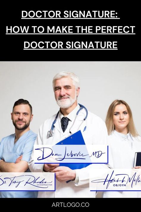 Creating a unique and professional doctor signature is an essential part of establishing your identity as a medical professional. Your signature not only represents your personal brand but also carries the weight of your expertise and professionalism. This article emphasizes the importance of a doctor's signature and provides valuable tips for creating the perfect one. Doctor Signature, Personal Brand, A Doctor, Medical Professionals, Signature Design, Personal Branding, Wellness Design, Medical