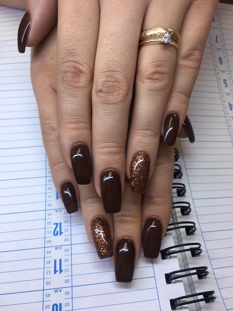 November Nail Designs, Brown Nails Design, Nagellack Trends, November Nails, Fall Gel Nails, Cute Nails For Fall, Fall Acrylic Nails, Thanksgiving Nails, Brown Nails