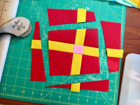 Improv Quilting Tutorial, Modern Scrap Quilts, Improv Quilting Ideas, Improv Quilt Blocks, Contemporary Improv, Improve Quilting, Improve Quilts, Scrap Blocks, Improv Flying Geese