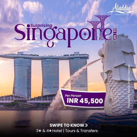 Travel to Singapore Singapore Presentation, Singapore Tour Package, Travel Advertising Design, Singapore Tour, Web Design Ux Ui, Kerala Travel, Travel Advertising, Vacation Mood, Singapore Travel