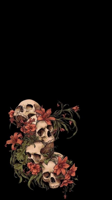 #vibes #wallpaper #skull #skulls #skullaesthetic #darkwallpaper Skull Wallpapers For Iphone, Skull With Flowers Growing Out Of It, Cute Skull Wallpaper, Skull And Roses Wallpaper, Mom Inspo, Black Skulls Wallpaper, Vibes Wallpaper, Skull Wallpaper, Skulls And Roses