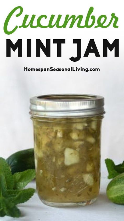 Cucumber Jelly Recipe, Mint Jelly Recipe, Mint Recipes Fresh, Abundant Garden, Seasonal Living, Mint Recipes, Fine Dining Recipes, Cucumber Recipes, Jam And Jelly