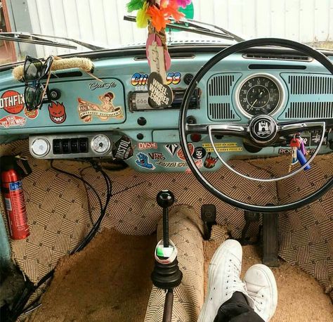 Combi Vw T2, Photography Poetry, Car Interior Diy, Hippie Car, Vw Sedan, Golf Mk1, Car Deco, Family Music, Aesthetic Car