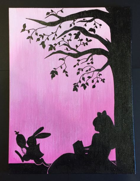 Alice In Wonderland by HappyShadows on Etsy Alice In Wonderland Painting, Wonderland Painting, Alice In Wonderland Paintings, Alice In Wonderland Diy, Crafts To Do When Your Bored, Art Sketches Doodles, Crafts To Do, Art Diy, Alice In Wonderland