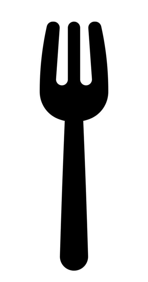 Black Fork Silhouette Clipart Icon Vector Illustration Stylescape Design, Fork Clipart, Fork Illustration, Fork Drawing, Fork Logo, Sewing Projects Clothes, Eye Spy, Retro Cartoon, Retro Cartoons