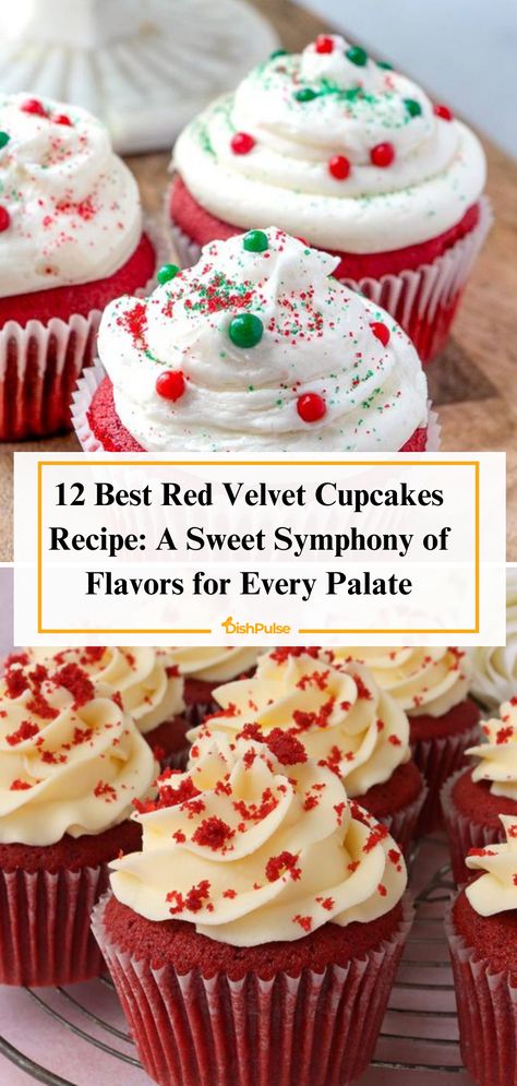 Indulge in a sweet symphony of flavors with the 12 Best Red Velvet Cupcake Recipes! From classic delights to creative twists, there's a treat for every palate. 🧁✨ 


#DishPulse #RedVelvetLove #CupcakeCravings #BakingInspiration #SweetTreats #DessertDelights #HomemadeGoodness Red Velvet Cupcake Recipes, Best Red Velvet Cupcake Recipe, Cupcake Glaze, Moist Red Velvet Cupcakes, Best Red Velvet Cupcakes, Redvelvet Cupcake, Red Velvet Cheesecake Cupcakes, Vegan Red Velvet Cupcakes, Best Baklava Recipe