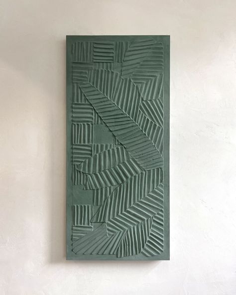 Each rise and depth on the textural surface reflects the channeling process - a duo of natural and creative energy. ◾️ Urban Jungle - Green View more texture artworks that transform your interior at our Link in Bio. #plaster #artwork #textureart #texture #art #nature #serenity #inspiration #hongkongart #hongkongartist #elsajeandedieu #elsajeandedieustudio #frenchartist Plaster Artwork, Nature Serenity, Monochrome Texture, Texture Artwork, Minimalist Canvas Art, Hong Kong Art, Acrylic Painting Tips, Jungle Green, Textured Artwork