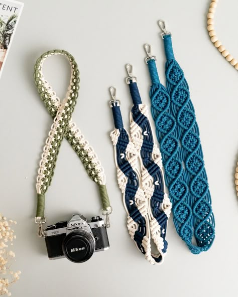 Ditch that dull camera strap that came with your gear! Upgrade to a handcrafted macrame camera strap that's both stylish and comfy. These beauties come in vintage and boho designs, adding a personal touch while keeping your camera secure for all your photography adventures! Explore more at https://beandaikon.etsy.com/listing/ 1118623199 or get in touch with us directly! #camerastrap #macramecamerastrap #bohemianinspired #macramegifts #makrameart #bohogifts #handcraftedart #macramestyle #ha... Macrame Guitar Strap Diy, Boho Accessories Diy, Crochet Camera Strap, Guitar Straps Diy, Macrame Bag Strap, Macrame Camera Strap, Tassel Ideas, Macrame Strap, Macrame Belt