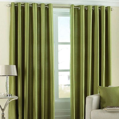 Fiji Green Eyelet Curtains | Dunelm Elegant Room Ideas, Green And White Living Room, Green Curtains Bedroom, Boys Bedroom Curtains, Office Guest Bedroom, Best Curtains, Bedroom Decor Gray Walls, Elegant Room, Bedroom Decor Gray