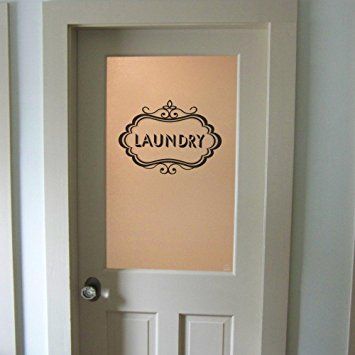 Laundry Room Door Decal, Laundry Door Decal, Glass Door Decal, Folding Glass Door, Laundry Door, Wall Decals Laundry, Laundry Room Decal, Laundry Room Paint Color, Laundry Room Paint