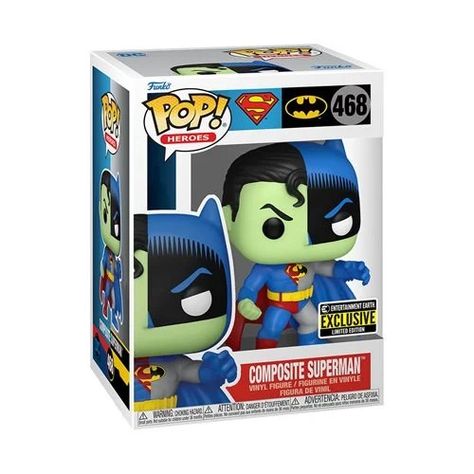 Superman Figure, Funko Pop Batman, Bobblehead Figures, Batman Hush, Funko Pop Figures, Half Man, Pop Figures, Dc Heroes, Funko Pop Vinyl